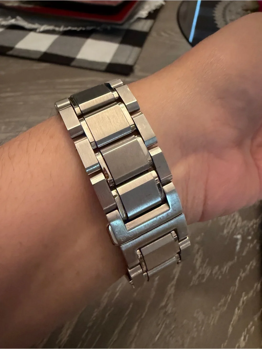 Burberry Silver-Tone Stainless Steel Watch with Champagne Dial